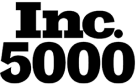 A black and white logo for inc. 5000 on a white background.