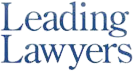 The logo for leading lawyers is blue and white on a white background.
